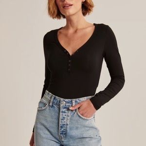 Abercrombie & Fitch Cozy AF Bodysuit in Green